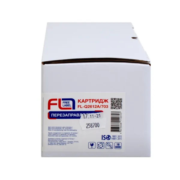 Картридж сумісний HP 12A (Q2612A)/Canon 703 Free Label (FL-Q2612A/703) - Фото 3