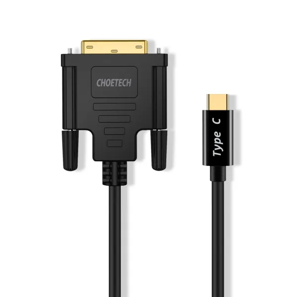 Кабель Type-C - DVI, 1,8 м черный Choetech (XCD-0018-BK)