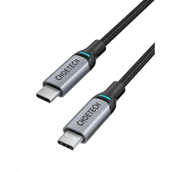 Кабель Type-C - Type-C, PD 100W, 1,8 м серый Choetech (XCC-1002)