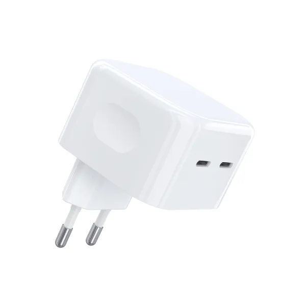 Устройство зарядное сетевое 2хType-C PD35W белое Choetech (Q5008-EU-WH)