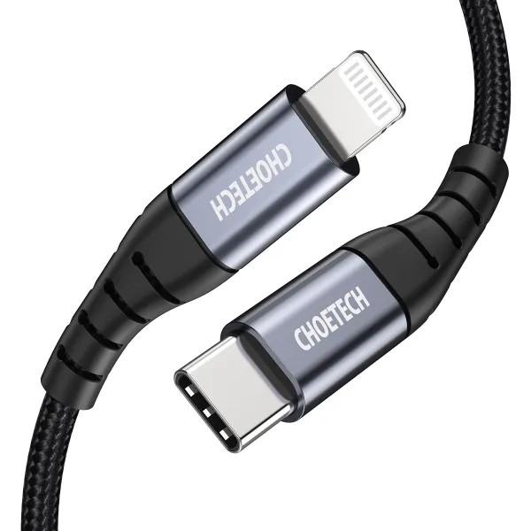 Кабель Type-C - Lightning 1,2 м черный Choetech (IP0039-BK)