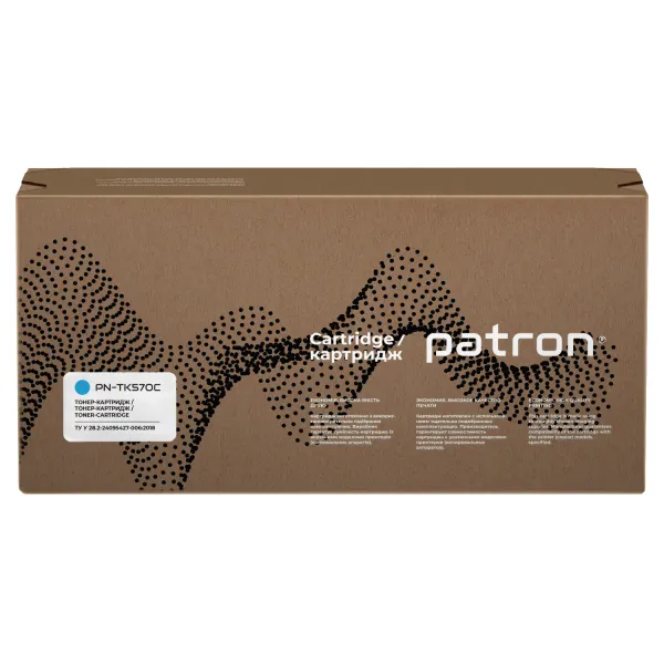 Тонер-картридж сумісний Kyocera Mita TK-570C блакитний Green Label Patron (PN-TK570CGL) - Фото 4