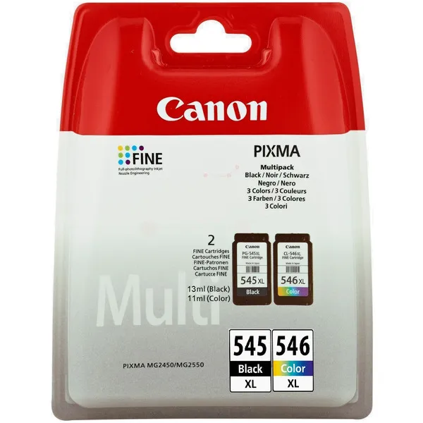 Комплект картриджей PG-545XL черный / CL-546XL цветной Canon (8286B011) - Фото 1 