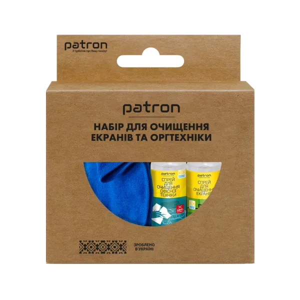 Набор для очистки универсальный 4в1 (2 Спрея по 50 мл +2 Салфетки) Patron (F3-019) Набор для очистки универсальный 4в1 (2 Спрея по 50 мл +2 Салфетки) Patron (F3-019)