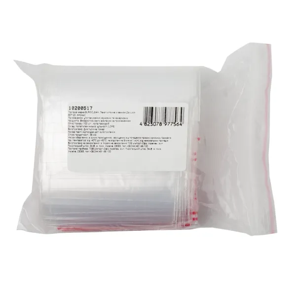 Пакет-струна з замком Zip-Lock 80*120 мм, 100 шт Buroclean (10200517) Пакет-струна з замком Zip-Lock 80*120 мм, 100 шт Buroclean (10200517)