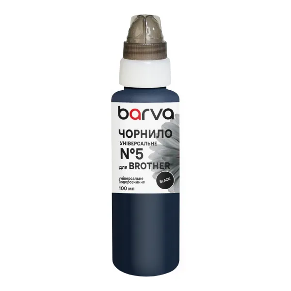 Чернила для Brother универсальные №5 100 мл, водорастворимые, черные Barva (BU5-479e)