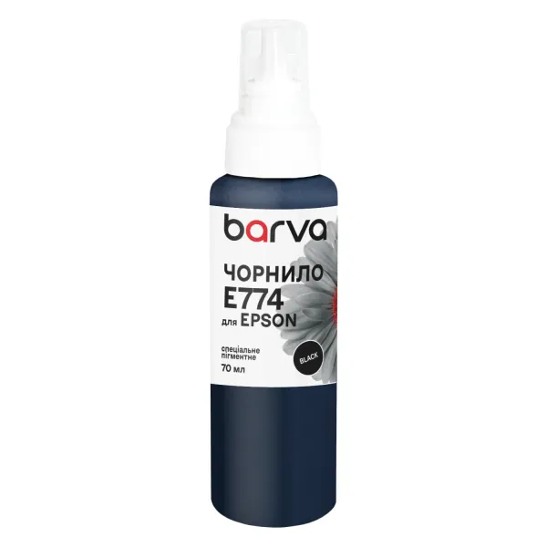 Чорнило для Epson 774 BK спеціальне 70 мл, пігментне, чорне Barva (E774-406e)