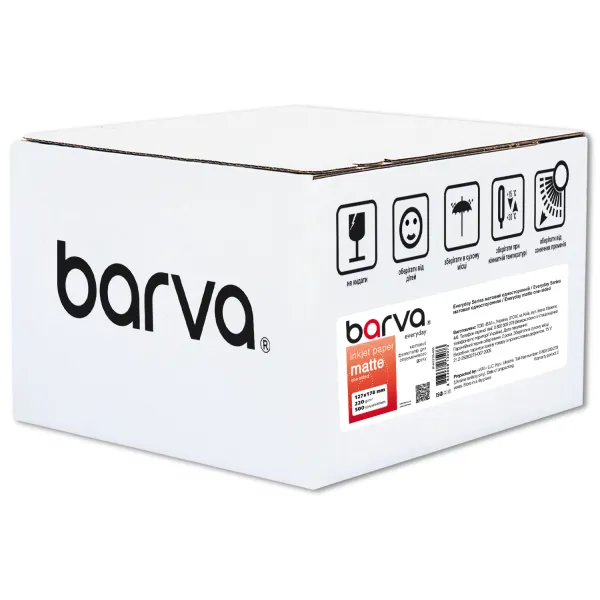 Фотопапір матовий 220 г/м2, 13x18 см, 500 арк Everyday Barva (IP-AE220-436)