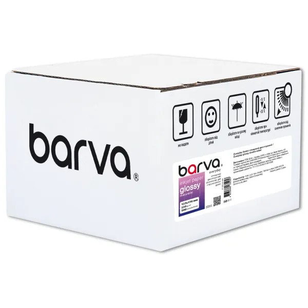 Фотопапір глянцевий двосторонній 230 г/м2, 13x18 см, 500 арк Everyday Barva (IP-GE230-444)