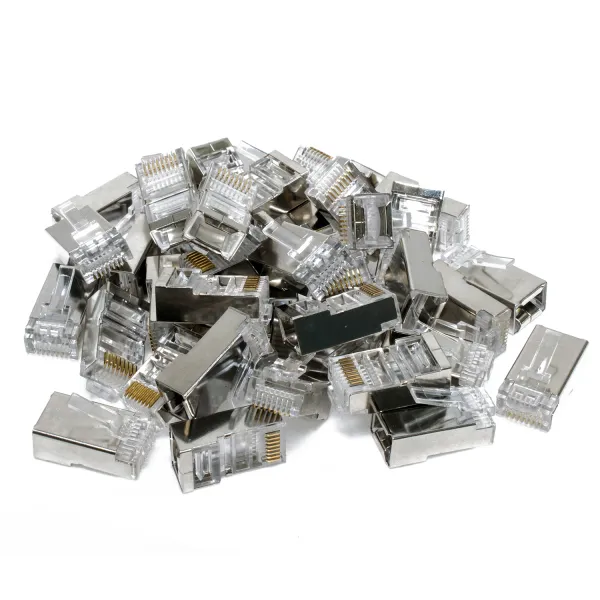 Конектор FTP Cat.5e RJ 45/8P8C 40 шт, екранований Patron (RJ-45-8P8C-40-Э)