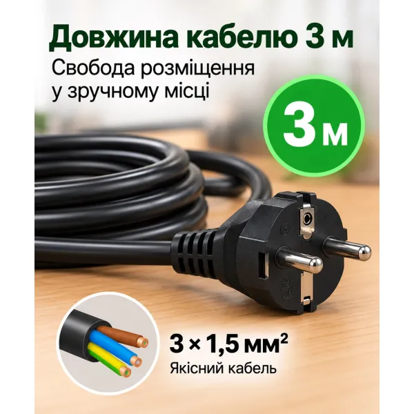 Фильтр сетевой 8 розеток + 2 х USB, 2 x USB-C, башня, 3 м, 16 А, 250 В, черный Patron Power (SP-1683-USBT) - Фото 8