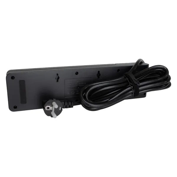 Фільтр мережевий 5 розеток + 3 х USB, 3 м, 16 А, 250 В, чорний Patron Power (SP1653-USB) - Фото 3