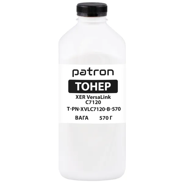 Тонер XER VersaLink C7120/C7125/C7130 флакон, 570 г, черный Patron (PN-XVLC7120-B-570)