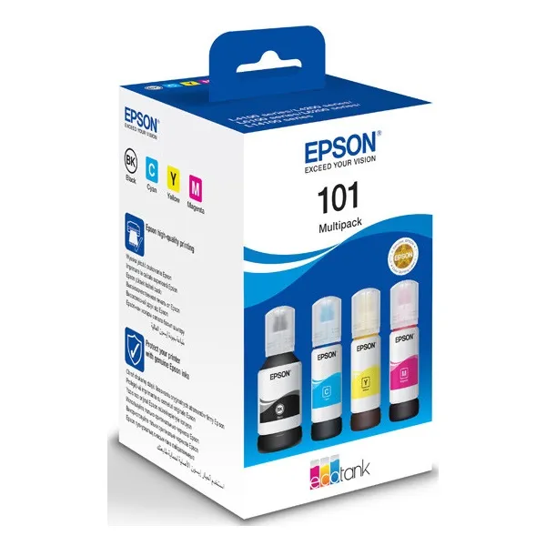 Комплект чернил 101 черный, голубой, пурпурный, желтый Epson (C13T03V64A)
