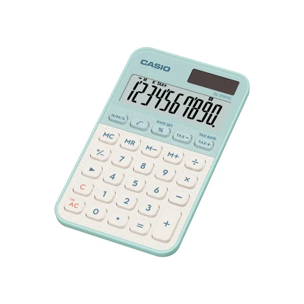 Калькулятор кишеньковий 10 розрядів світло-зелений Casio (SL-310YC-LG-W-EP) - Фото 2