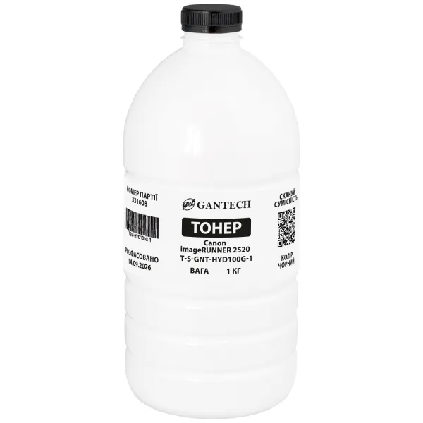 Тонер Canon imageRUNNER 2520 флакон, 1 кг GNT toner (TSM-HYD100G-1)