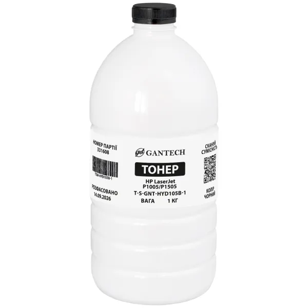 Тонер HP LaserJet P1005/P1505 флакон, 1 кг GNT toner (TSM-HYD105B-1)