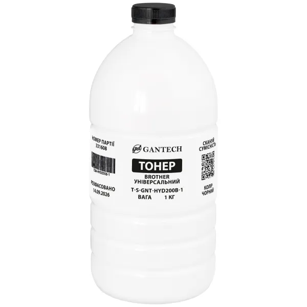 Тонер Brother универсальный флакон, 1 кг GNT toner (TSM-HYD200B-1)