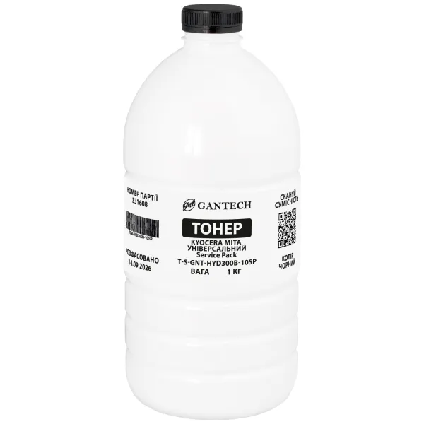 Тонер Kyocera Mita універсальний флакон, 1 кг GNT toner (TSM-HYD300B-1)