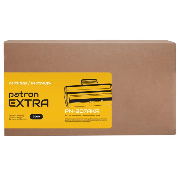 Картридж совместимый HP 307A (CE740A) черный Extra Patron (PN-307AKR) - Фото 2