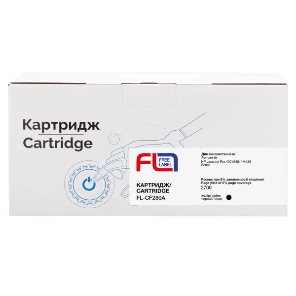 Картридж совместимый HP 80A (CF280A) Free Label (FL-CF280A) - Фото 2