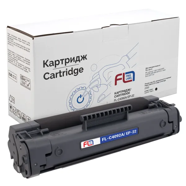 Картридж совместимый HP 92A (C4092A)/Canon EP-22 Free Label (FL-C4092A/EP-22)