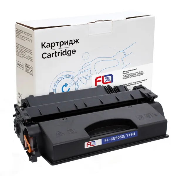 Картридж сумісний HP 05X (CE505X)/Canon 719 H Free Label (FL-CE505X/719H)